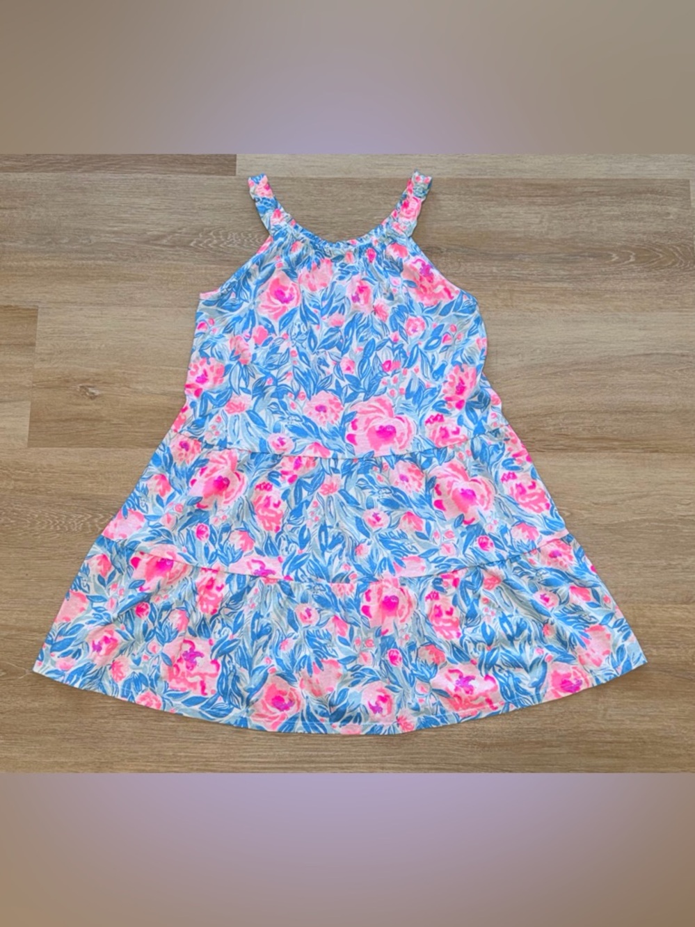 Lilly Pulitzer Girls Floral Tiered Sundress